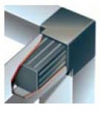 Vierkant-Mehrwege-Rohrverbinder Metallkern. Nylon und ABS 2 30 5