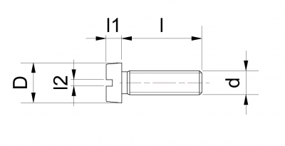 Zylinderkopfschrauben mit Schlitz DIN84