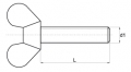 Flgelschrauben DIN 316 - M8x7 - Polyamid natur / PA6.6 natur