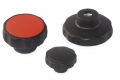 Star Knobs with mounted nut D55 mm. M6 mm black