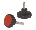 Star Knobs with mounted screw D32.5 mm. M6x38 mm. black