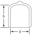Flexicaps Typ 1: Flexibles PVC. schwarz d (mm)= 69.8 h (mm)= 50 BSP - Metrisch - UNF -