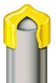 Gelbe Flexicaps Flexibles PVC. gelb d (mm)= 14.3 h (mm)= 25 BSP - Metrisch M15 UNF 9/16inch