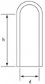 Hochtemperatur-Schutzkappen Silikongummi - natur d (mm)= 11.1 h (mm)= 25.4 BSP - Metrisch - UNF 7/16inch