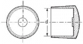 Runde Kappen Durchmesser 15mm schwarz LDPE