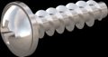 screw for plastic: Screw STS KN1031-Neu 2.2x8 - Z1 stainless-steel, A2 - 1.4567 Bright-pickled and passivated