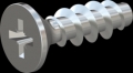 screw for plastic: Screw STS KN1033-Neu 2.2x7 - Z1 steel, hardened 10.9 zinc-plated 5-7 ?m, baked, blue / transparent passivated
