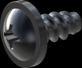 screw for plastic: Screw STS-plus KN6031 2x4 - H1 steel, hardened 10.9 Zinc-Nickel-plated,  baked, passivated black/ Cr-VI-free, sealed, 720 h until Fe-Corrosion