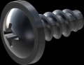 screw for plastic: Screw STS-plus KN6031 2x4.5 - H1 steel, hardened 10.9 Zinc-Nickel-plated,  baked, passivated black/ Cr-VI-free, sealed, 720 h until Fe-Corrosion