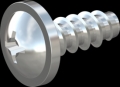 screw for plastic: Screw STS-plus KN6031 2x5 - H1 steel, hardened 10.9 zinc-plated 5-7 ?m, baked, blue / transparent passivated