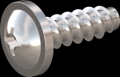 screw for plastic: Screw STS-plus KN6031 2x6 - H1 stainless-steel, A2 - 1.4567 Bright-pickled and passivated