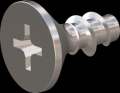 screw for plastic: Screw STS-plus KN6033 2x4.5 - H1 stainless-steel, A2 - 1.4567 Bright-pickled and passivated