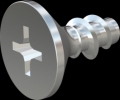 screw for plastic: Screw STS-plus KN6033 2x4.5 - H1 steel, hardened 10.9 zinc-plated 5-7 ?m, baked, blue / transparent passivated