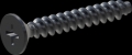 screw for plastic: Screw STS-plus KN6033 2x14 - H1 steel, hardened 10.9 Zinc-Nickel-plated,  baked, passivated black/ Cr-VI-free, sealed, 720 h until Fe-Corrosion