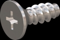 screw for plastic: Screw STS-plus KN6033 2.2x6 - H1 stainless-steel, A2 - 1.4567 Bright-pickled and passivated