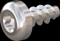 screw for plastic: Screw STS KN1039 1.8x4 - T6 stainless-steel, A2 - 1.4567 Bright-pickled and passivated