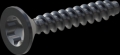screw for plastic: Screw STS-plus KN6041 1x6 - T3 steel, hardened 10.9 Zinc-Nickel-plated,  baked, passivated black/ Cr-VI-free, sealed, 720 h until Fe-Corrosion