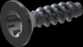 screw for plastic: Screw STS-plus KN6041 1.2x4.5 - T3 steel, hardened 10.9 Zinc-Nickel-plated,  baked, passivated black/ Cr-VI-free, sealed, 720 h until Fe-Corrosion