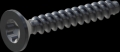 screw for plastic: Screw STS-plus KN6041 1.2x8 - T3 steel, hardened 10.9 Zinc-Nickel-plated,  baked, passivated black/ Cr-VI-free, sealed, 720 h until Fe-Corrosion