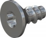 screw for plastic: Screw STS-plus KN6041 2x4 - T6 steel, hardened 10.9 zinc-plated 5-7 ?m, baked, blue / transparent passivated