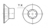 Senkkopfschrauben mit Torx TX20 PA6.6 GF 30% glasfaserverstrkt M4x10 Farbe natur