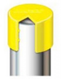 Standard-Rohrschutzkappen LDPE d (mm)= 273 H (mm)= 45 Nominale Rohrgroesse DN 250 10inch Beschreibung keine keine Entlueftungsbohrung Farbe gelb Kappentype -