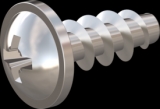 screw for plastic: Screw STS KN1031-Neu 4x10 - Z2 stainless-steel, A2 - 1.4567 Bright-pickled and passivated