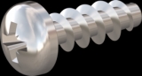 screw for plastic: Screw STS KN1032-Neu 3.5x10 - Z2 stainless-steel, A2 - 1.4567 Bright-pickled and passivated