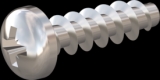 screw for plastic: Screw STS KN1032-Neu 3.5x12 - Z2 stainless-steel, A2 - 1.4567 Bright-pickled and passivated