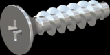 screw for plastic: Screw STS KN1033-Neu 3x12 - Z1 steel, hardened 10.9 zinc-plated 5-7 ?m, baked, blue / transparent passivated