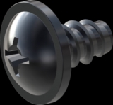 screw for plastic: Screw STS-plus KN6031 6x10 - H3 steel, hardened 10.9 Zinc-Nickel-plated,  baked, passivated black/ Cr-VI-free, sealed, 720 h until Fe-Corrosion