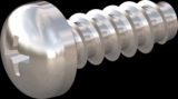 screw for plastic: Screw STS-plus KN6032 3x8 - H1 stainless-steel, A2 - 1.4567 Bright-pickled and passivated