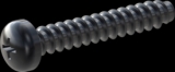 screw for plastic: Screw STS-plus KN6032 3x18 - H1 steel, hardened 10.9 Zinc-Nickel-plated,  baked, passivated black/ Cr-VI-free, sealed, 720 h until Fe-Corrosion