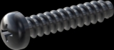 screw for plastic: Screw STS-plus KN6032 4.5x22 - H2 steel, hardened 10.9 Zinc-Nickel-plated,  baked, passivated black/ Cr-VI-free, sealed, 720 h until Fe-Corrosion