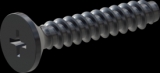 screw for plastic: Screw STS-plus KN6033 2.5x14 - H1 steel, hardened 10.9 Zinc-Nickel-plated,  baked, passivated black/ Cr-VI-free, sealed, 720 h until Fe-Corrosion