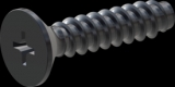 screw for plastic: Screw STS-plus KN6033 4.5x20 - H2 steel, hardened 10.9 Zinc-Nickel-plated,  baked, passivated black/ Cr-VI-free, sealed, 720 h until Fe-Corrosion