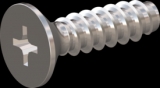 screw for plastic: Screw STS-plus KN6033 6x22 - H3 stainless-steel, A2 - 1.4567 Bright-pickled and passivated