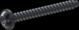 screw for plastic: Screw STS-plus KN6038 1.8x16 - T6 steel, hardened 10.9 Zinc-Nickel-plated,  baked, passivated black/ Cr-VI-free, sealed, 720 h until Fe-Corrosion