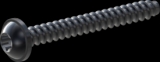 screw for plastic: Screw STS-plus KN6038 3x25 - T10 steel, hardened 10.9 Zinc-Nickel-plated,  baked, passivated black/ Cr-VI-free, sealed, 720 h until Fe-Corrosion