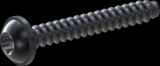 screw for plastic: Screw STS-plus KN6038 3.5x25 - T15 steel, hardened 10.9 Zinc-Nickel-plated,  baked, passivated black/ Cr-VI-free, sealed, 720 h until Fe-Corrosion