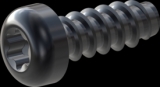 screw for plastic: Screw STS-plus KN6039 4.5x12 - T20 steel, hardened 10.9 Zinc-Nickel-plated,  baked, passivated black/ Cr-VI-free, sealed, 720 h until Fe-Corrosion