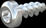 screw for plastic: Screw STS KN1039 4x10 - T20 steel, hardened 10.9 zinc-plated 5-7 ?m, baked, blue / transparent passivated