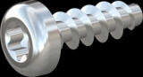 screw for plastic: Screw STS KN1039 4x12 - T20 steel, hardened 10.9 zinc-plated 5-7 ?m, baked, blue / transparent passivated