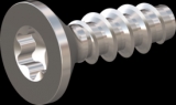 screw for plastic: Screw STS-plus KN6041 1.4x4.5 - T3 stainless-steel, A2 - 1.4567 Bright-pickled and passivated