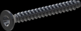 screw for plastic: Screw STS-plus KN6041 1.4x12 - T3 steel, hardened 10.9 Zinc-Nickel-plated,  baked, passivated black/ Cr-VI-free, sealed, 720 h until Fe-Corrosion