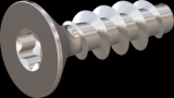screw for plastic: Screw STS KN1041 5x16 - T20 stainless-steel, A2 - 1.4567 Bright-pickled and passivated