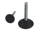 Levelling feet with rigid thread, with 6-kt and Philips in the ground. D40. M8x32 mm