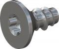 screw for plastic: Screw STS-plus KN6041 2x4 - T6 steel, hardened 10.9 zinc-plated 5-7 ?m, baked, blue / transparent passivated