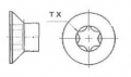 Senkkopfschrauben mit Torx TX20 PA6.6 GF 30% glasfaserverstärkt M4x10 Farbe natur