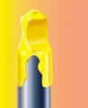 Flexicaps mit Abziehlasche flexibles PVC. gelb d (mm)= 24.6 h (mm)= 25 BSP - Metrisch M25 UNF - d1 (mm)= d2 (mm)=